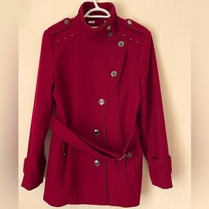Kenneth Cole red woman’s wool blend jacket coat